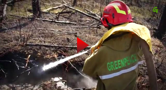 Видео о пожарных добровольцах Гринпис